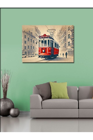 Kanvas Tablo İstanbul Un Kırmızı Tramvayı