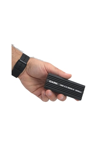 Usb3.2 Gen2 10gbps Type-c - M.2 Nvme & Sata Ngff Ssd Led Dokunmatik Ekranlı Disk Kutusu Dk-ac-dsem6