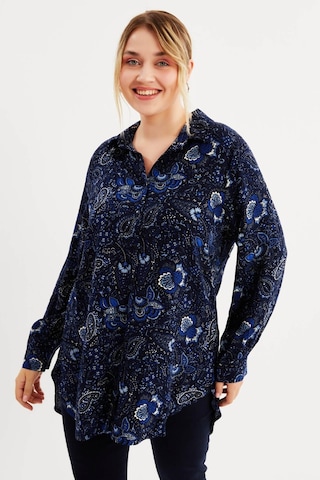 Uzun Kollu Gömlek Tunik-lacivert Lacivert