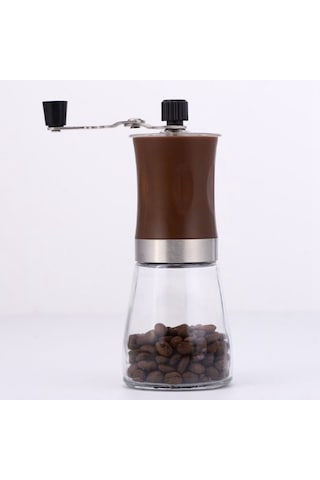 Taşınabilir Manuel Baharat/biber/fındık/kahve Çekirdeği Öğütücü Paslanmaz Çelik Cam Yıkanabilir Çapak Kahve Değirmeni