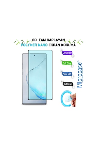 Samsung Uyumlu Galaxy Note 10 Plus 3D Polymer Kavisli Tam Kaplayan Nano