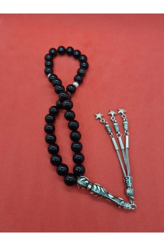 Sertifikalı Obsidyen Doğal Taş Tesbih 8 Mm