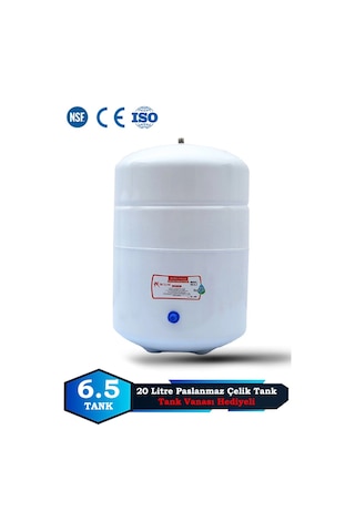 Sumarkt Su Arıtma Cihazı Metal Genleşme Su Tankı 20 Lt Nsf Belgeli Su Arıtma Deposu Tank Vanası