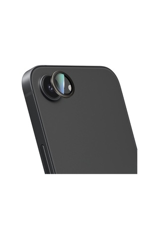 Apple Uyumlu iPhone 16e Caseworld Alloy Serisi Oleofobik Anti Reflective Kamera Lens Koruyucu Siyah