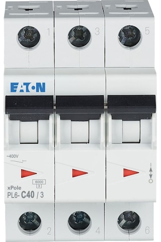 Eaton 286605 Minyatür Devre Kesici - 6ka - C Eğrisi - 3x40a