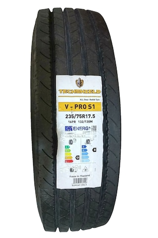 235/75 R17.5 132m 16pr Vpro S1 Düz M+s Techshıeld, 2025 Tayland Üretim
