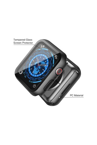 Temperli Cam Ekran Koruyuculu 2'li Sert Pc Kılıfı, Apple Watch Series 3 Ve Series 2 42 Mm İle Uyumlu, Ultra İnce, Çizilmeye Karşı Dayanıklı, Tam Kapsama Koruması