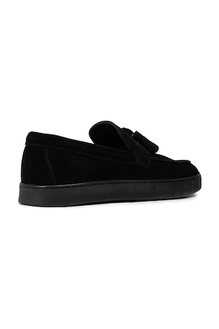 Deery Erkek Hakiki Süet Siyah Püskül Detaylı Loafer - 01994msyhc01 Siyah