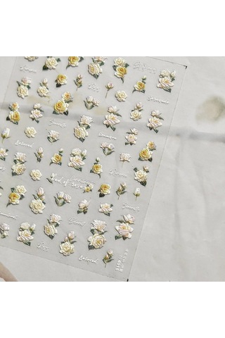 Flybuy Bahar Pembe Zambak Çiçekli Mumluk Kalp 5d Nail Art To4871