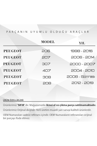 Peugeot, Citroen için Yakıt Depo Şamandıra Kapağı ve Contası