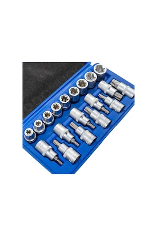 Tıtı 5440 1- 2'' İç  Dış Torx Lokma Anahtar Takımı 19 Parça