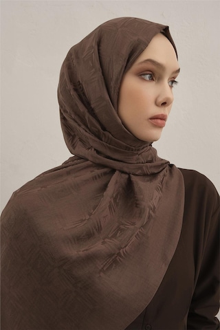 Armine Lyocell Naia Kare Monogram Şal 6 11 KAhverengi