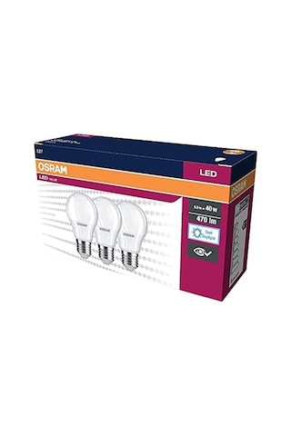 Led Klasik Lamba Beyaz Işık 470 Lm E27 3'lü Standart
