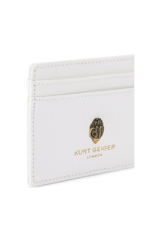 Kurt Geiger Shoreditch Deri Kartlık 10x7 Cm, Ince Ve Şık Tasarımlı 4 Kart Gözlü Model Beyaz