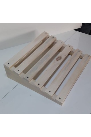 Masa Altı Ayaklık Ayak Yükseltici Ayak Standı Doğal Ahşap Kaymaz