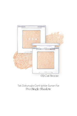İnci Işıltılı Kremsi Dokuya Sahip Tekli Far Clio Pro Single Shadow 23fw G02 Cat Breeze