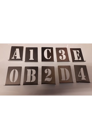 75 Mm Harf Ve Rakam Şablonu