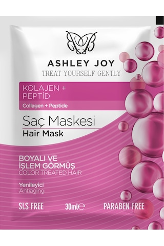 Ashley Joy Kolajen İçeren Boyalı Ve İşlem Görmüş Saçlara Özel Yenileyici Saç Bakım Maskesi 30 ML Ashley Joy Kolajen İçeren Boyalı Ve İşlem Görmüş Saçlara Özel Yenileyici Saç Bakım Maskesi 30 ML