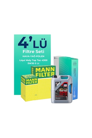 Mann Renault Captur 1.0 Benzin Tce Filtre Bakım Seti Liqui Moly Motor Yağlı (2020-2022) 4 Lü -