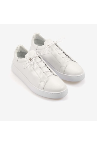 Kemal Tanca Erkek Eva Taban Hakiki Deri Casual Spor & Sneaker Ayakkabı 4444 Beyaz