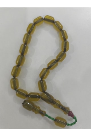 Zeyzun Usta Bilek Boy Efe Maskot Sıkma Kehribar Tespih 15x10 Mm K
