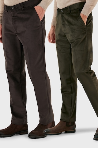 Buratti Normal Bel Regular Fit Düz Paça 2'Li Paket Erkek Kadife Pantolon 645Merlins2 Haki-Kahve