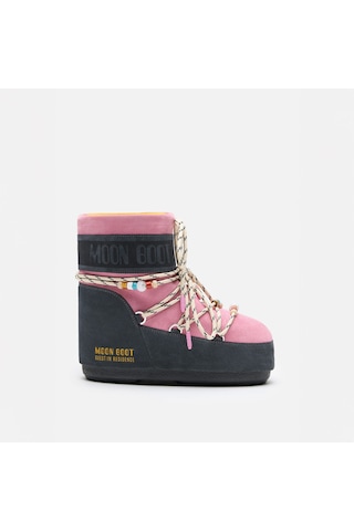 Hj05 Grey/rose Bot Kar Kadın 80d1409730 Moon Boot Mb X Gır Icon Low Suede Beads Hj05 Grey/rose
