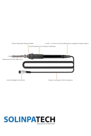 8586 İstasyon Havyası ile Uyumlu Lehimleme Kolu – 3 Dişi Pinli Yedek Havya Kalemi