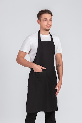 Erkek Boyundan Asmalı Barista Şef Mutfak Önlüğü Siyah