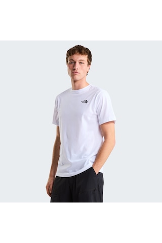 The North Face M Mountain Sketch Regular Short Sleeve Erkek T-shirt-32574 Beyaz