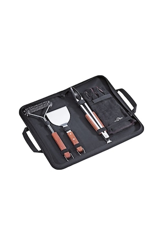 Bbq Set "texas" 5 Parça, Taşınabilir Çantalı, Şişe Açacaklı Mangal Seti