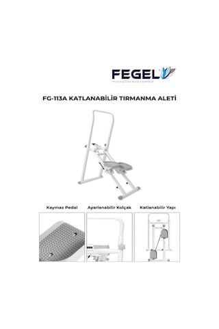 Fegel FG-113A Katlanabilir Ayarlanabilir Pedallı Dijital Sayaçlı Kardiyo Egzersiz Cihazı