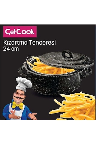 Çetcook Kızartma Tenceresı 24 Cm Siyah
