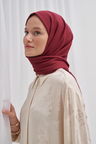 Carell Organik Kırışık Şal Bordo Çok Renkli