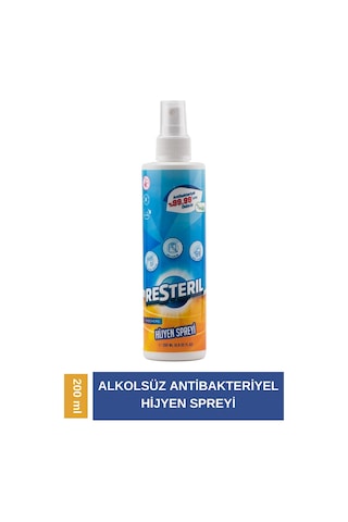 Resteril Antibakteriyel Doğal Alkolsüz Dezenfektan Günlük Hijyen Spreyi 200 ML