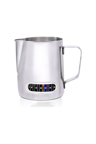 Reedark Profesyonel 304 Paslanmaz Çelik Süt Köpürtme Kabı - Sıcaklık Göstergeli Barista Seti 600ml/350ml Diğer