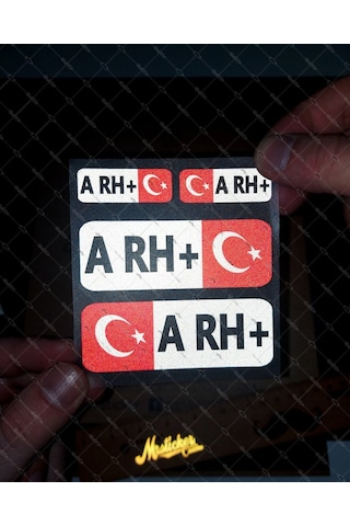 Bay Etiket Bt03 Reflektif A Rh Pozitif (+) Kan Grubu Sticker Seti