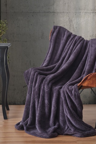 Wellsoft Tv Battaniyesi Peluş Polar Ultra Yumuşak Battaniye 140x170 Cm Antrasit