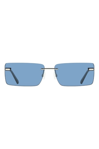 Calvin Klein Jeans Ckj 25206s 044 61 Unisex Dikdörtgen Gümüş Metal Güneş Gözlüğü Gri