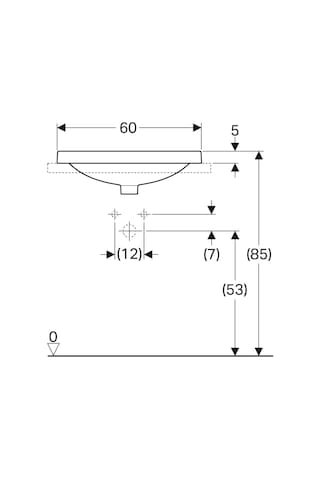 Geberit Variform Tezgah Üstü Eliptik 60 CM