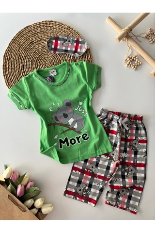 Miniğimin Cicileri Koala More Desenli Kız Çocuk Kapri Pijama ... Yeşil