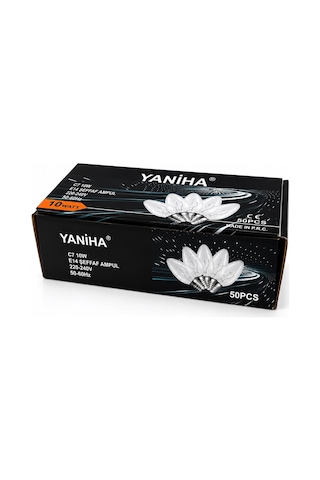 Yeni C7 Şeffaf Ampul- 50'li Paket Diğer