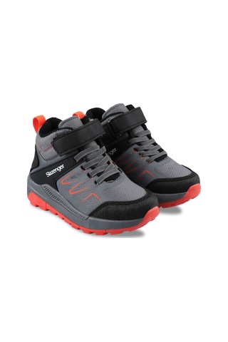 Slazenger Kenton I Çocuk Cırt Cırtlı Koyu Gri Bot