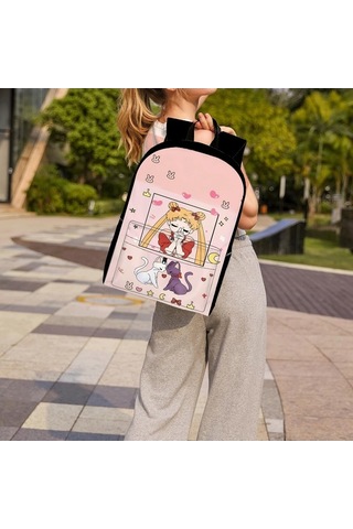 Trendooze Uygun, Siyah Siyah Sırt Seyahat, Sailor Organizasyon Moon Kawaii Karikatür, İş İnç İle, İçin, Genç, Dizüstü Çoklu Cf58 Çantası, Çalışması Bölmeleri Bilgisayara 15.6 Av Siyah