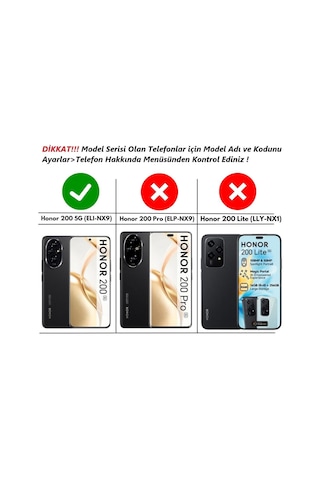 Honor 200 Uyumlu Kılıf Yüzüklü Standlı Extra Darbe Koruma Sert Silikon Kapak - Siyah