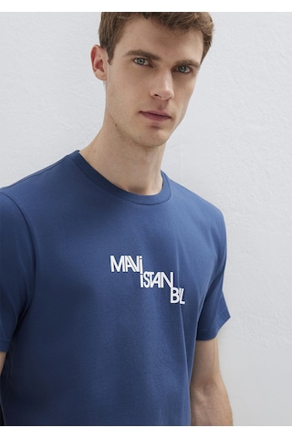Mavi - İstanbul Baskılı Mavi Tişört 0612274-70718