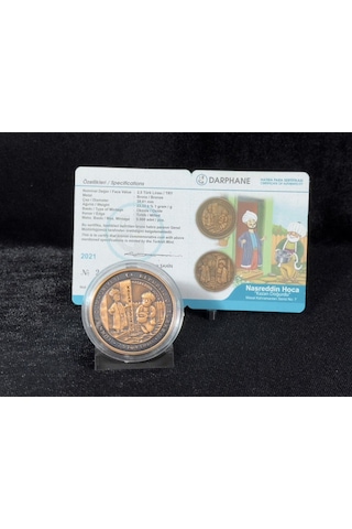 2021 Nasreddin Hoca No. 7 "kazan Doğurdu" Sertifikalı Bronz Hatıra Parası