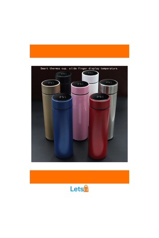 Dijital Sıcaklık Göstergeli Paslanmaz Çelik Termos 500 Ml Çok Renkli