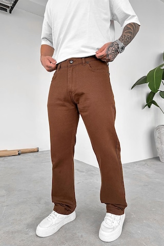 Kahverengi Basic Premium Baggy Pantolon Kahverengi