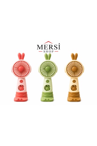 Mini Şarjlı El Fanı 3 Kademeli Usb Taşınabilir Sessiz Masaüstü Fan 19 Cm